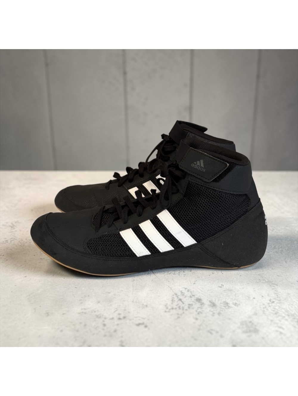 Adidas HVC 2 Wrestling Boxing Shoes Black White Men's Size 10